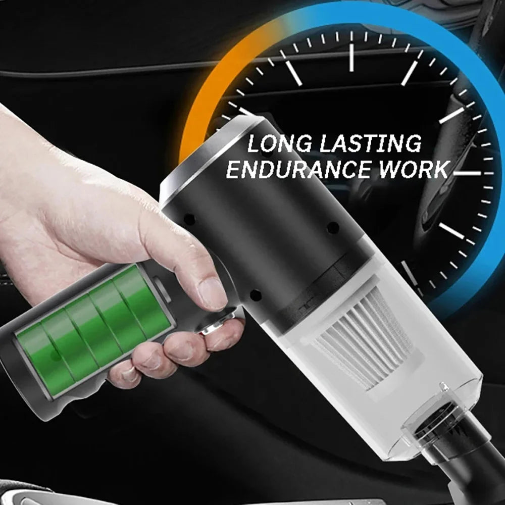 Car Wireless Handheld Vacuum Cleaner Dual Use for Small Home and Car 120W 6000PA High Power Powerful Rechargeable Vacuum Cleaner
