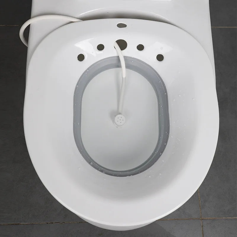 Bath for Toilet Hemorrhoids  for Postpartum Pregnant-Women or Hemorrhoids, Foldable Hangable Storage Large-Capacity Private Care