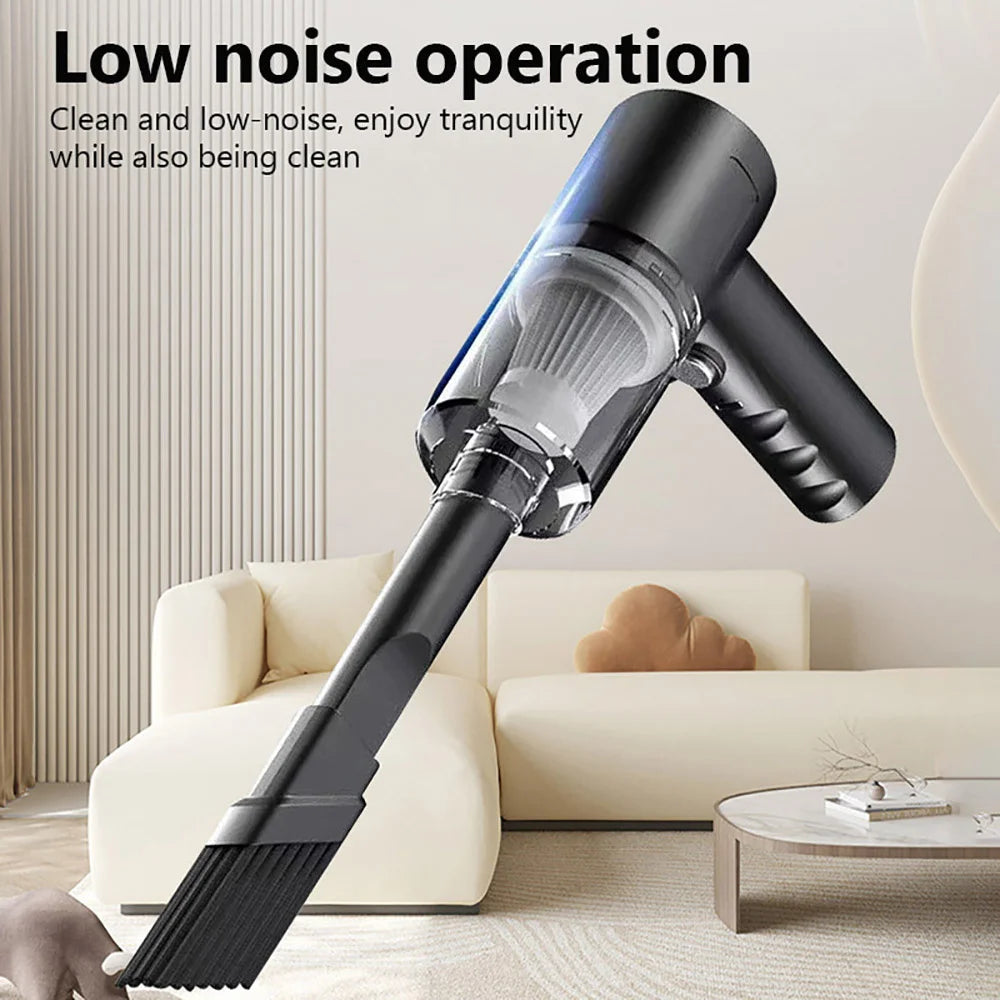 Car Wireless Handheld Vacuum Cleaner Dual Use for Small Home and Car 120W 6000PA High Power Powerful Rechargeable Vacuum Cleaner
