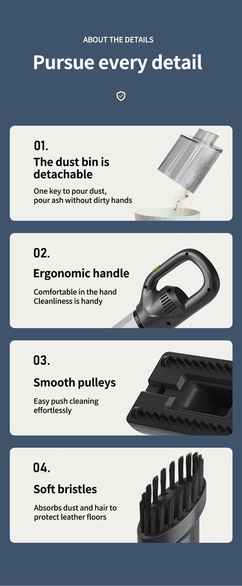 Portable Wireless Car Vacuum Cleaner Chargeable 120W High Power Vacuum Cleaner for Home and Car Dual Use Mini Cleaning Machine