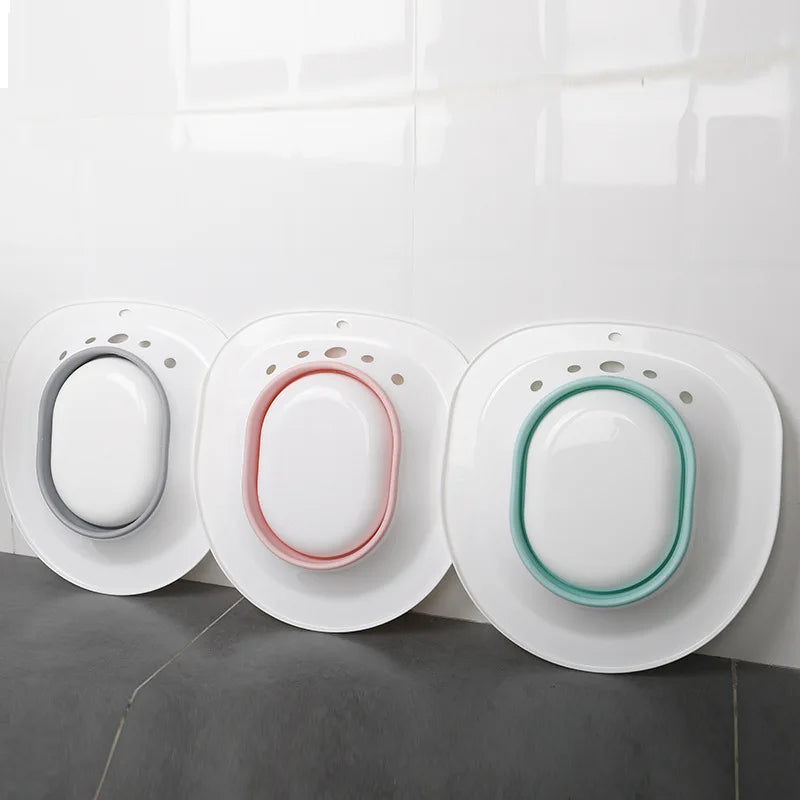 Bath for Toilet Hemorrhoids  for Postpartum Pregnant-Women or Hemorrhoids, Foldable Hangable Storage Large-Capacity Private Care