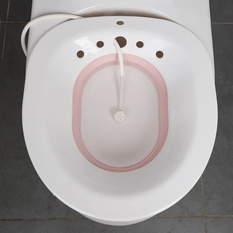 Bath for Toilet Hemorrhoids  for Postpartum Pregnant-Women or Hemorrhoids, Foldable Hangable Storage Large-Capacity Private Care