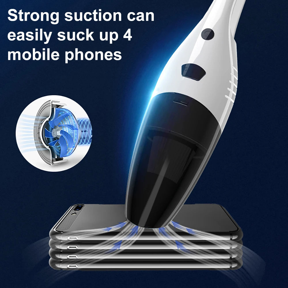 Mini Wireless Multi-Functional Car Vacuum Cleaner USB Rechargeable High Power Handheld Portable Car Vacuum Cleaner for Home Car