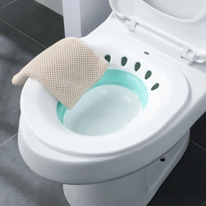Bath for Toilet Hemorrhoids  for Postpartum Pregnant-Women or Hemorrhoids, Foldable Hangable Storage Large-Capacity Private Care