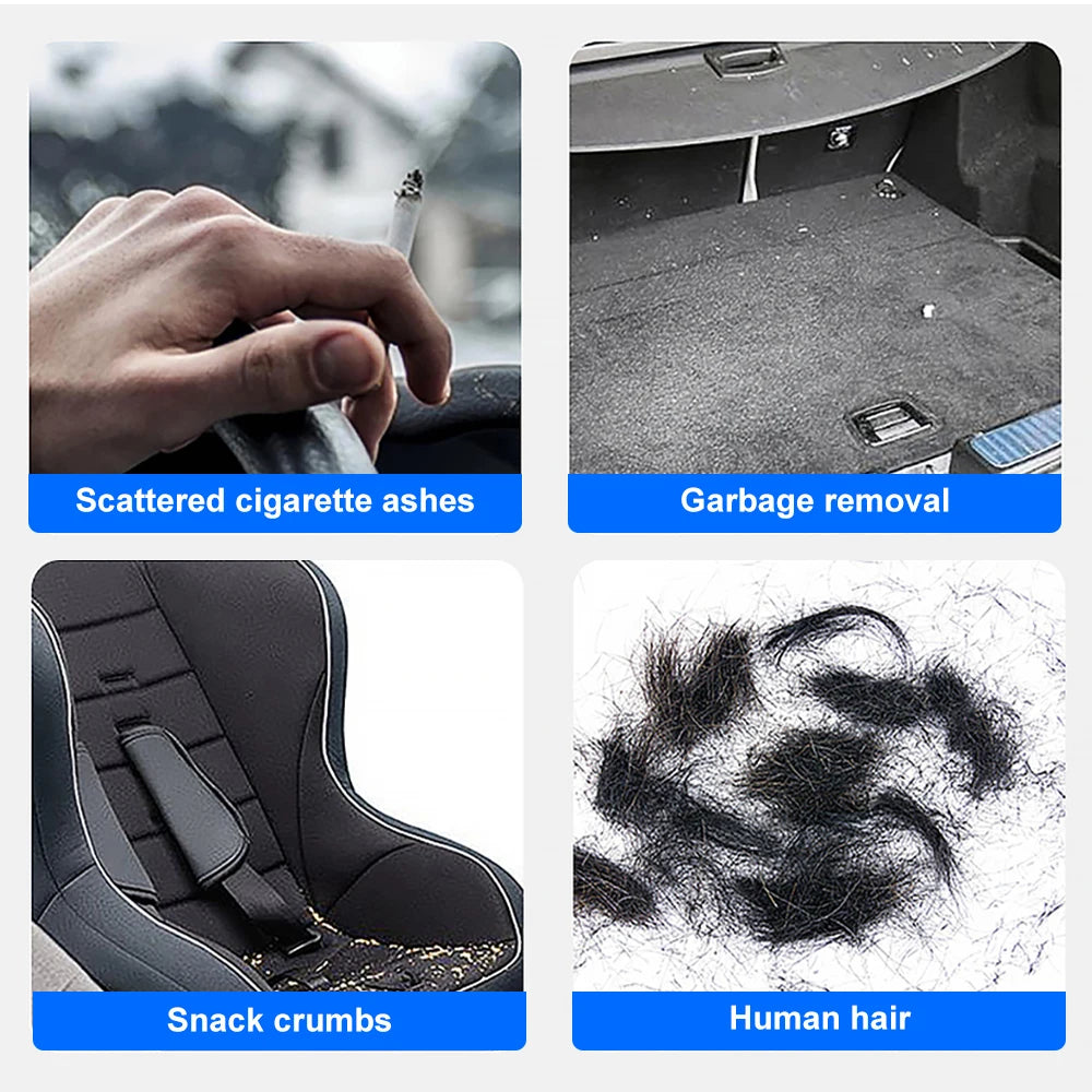 Mini Wireless Multi-Functional Car Vacuum Cleaner USB Rechargeable High Power Handheld Portable Car Vacuum Cleaner for Home Car