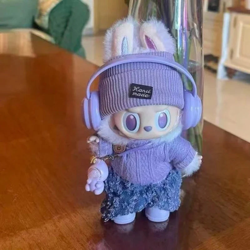 17cm Cute Mini Plush Doll'S Clothes Outfit Accessories For Korea Kpop Exo Labubu Idol Dolls Sweater Clothing DIY Kids Girl Gift