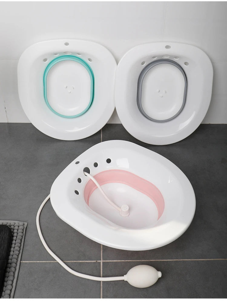 Bath for Toilet Hemorrhoids  for Postpartum Pregnant-Women or Hemorrhoids, Foldable Hangable Storage Large-Capacity Private Care